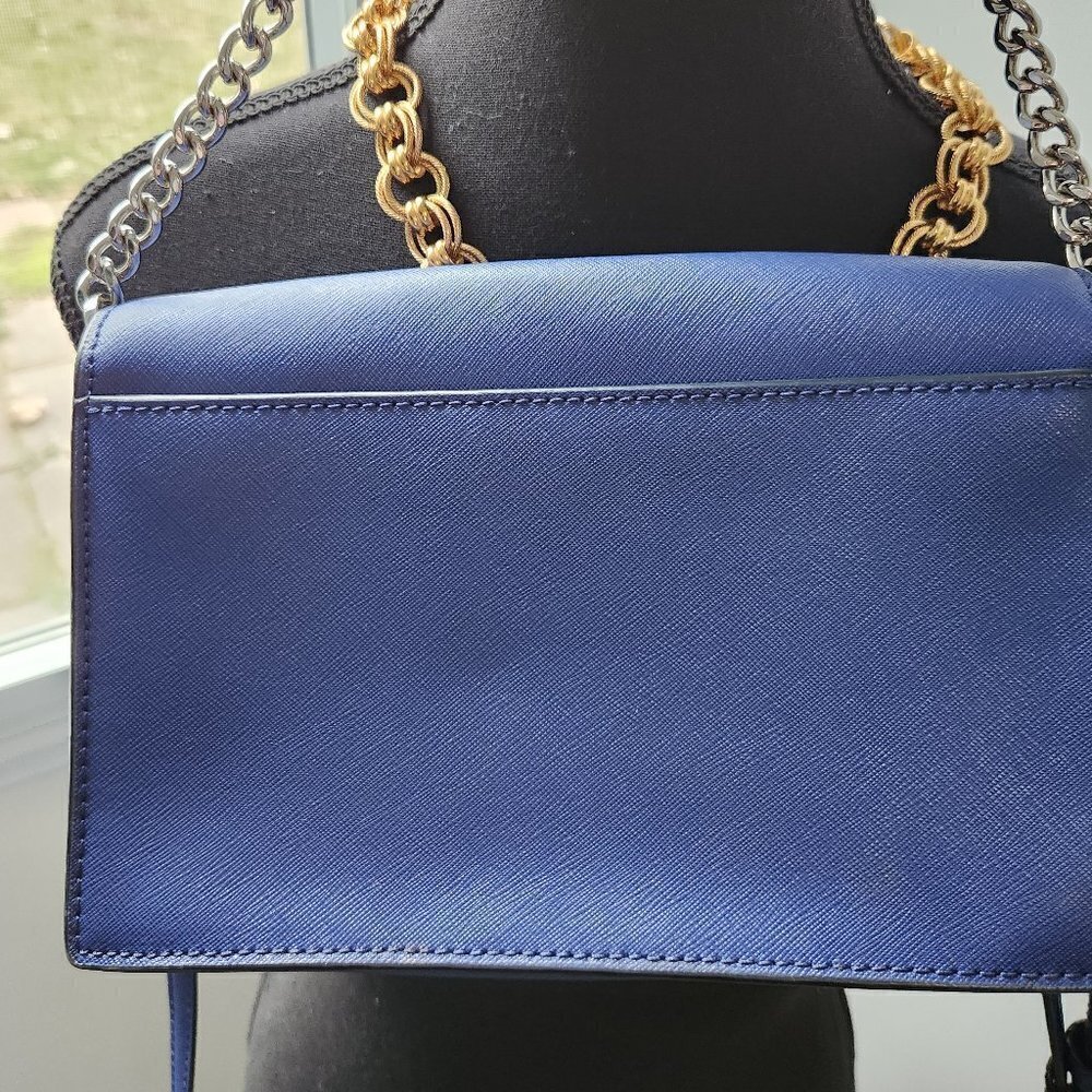 P147.  Kate Spade Cameron convertible Blue Saffiano Leather Crossbody Bag - Picture 3 of 4